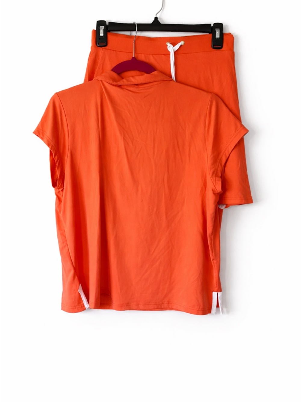 Mary Square Bright Orange Half-Zip Top & Skort Set - Picture 3 of 3